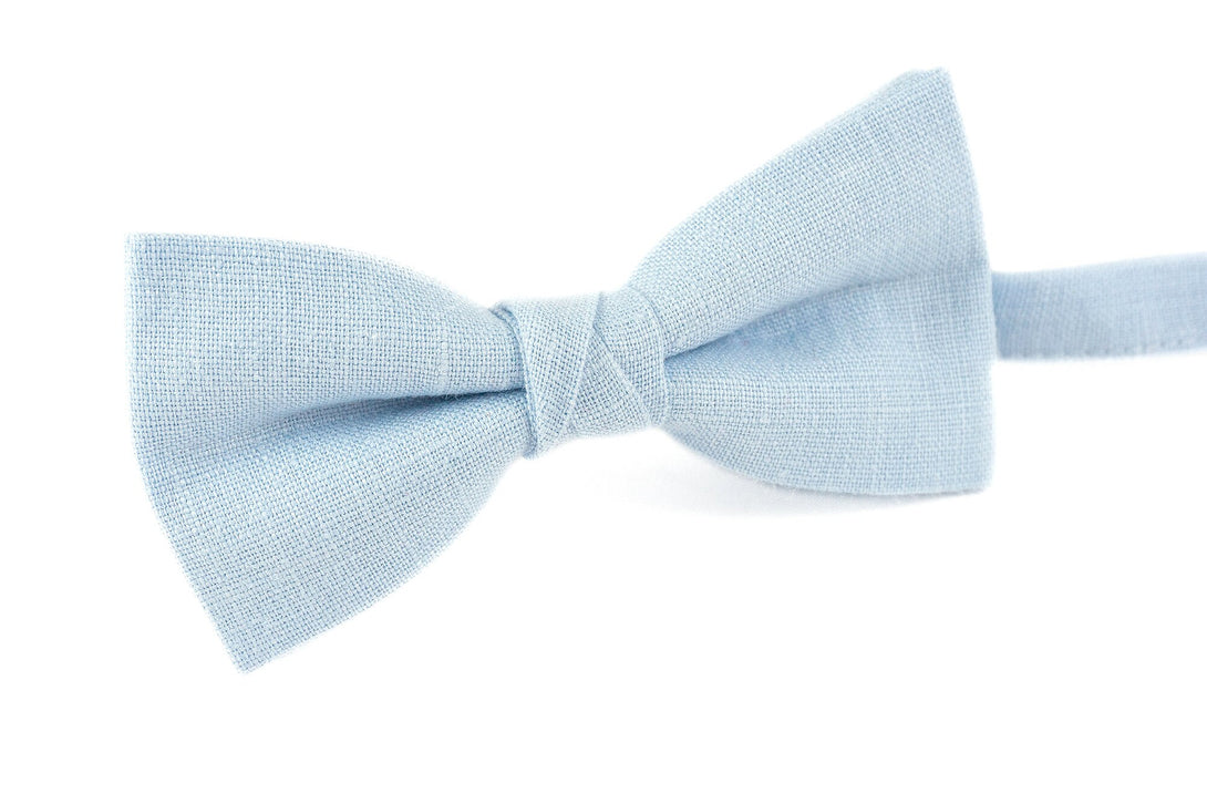 Light Ice Blue color pre-tied groomsmen bow ties for wedding or baby boys kids baptism bow tie