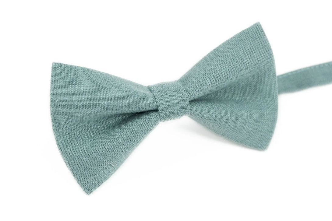 Mint Gray color wedding bow tie for groomsmen proposal gift / Daddy and son bow ties for fathers day gift