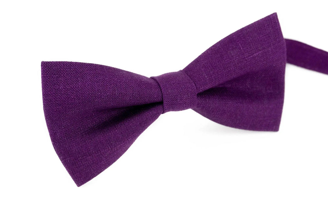 Purple color pre-tied groomsmen ties for weddings / Skinny slim standard necktie for man