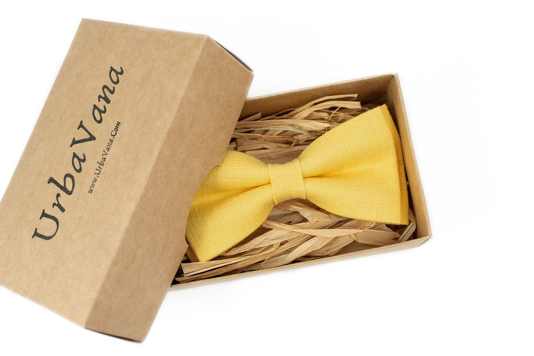 Yellow color ties for wedding - mens neckties