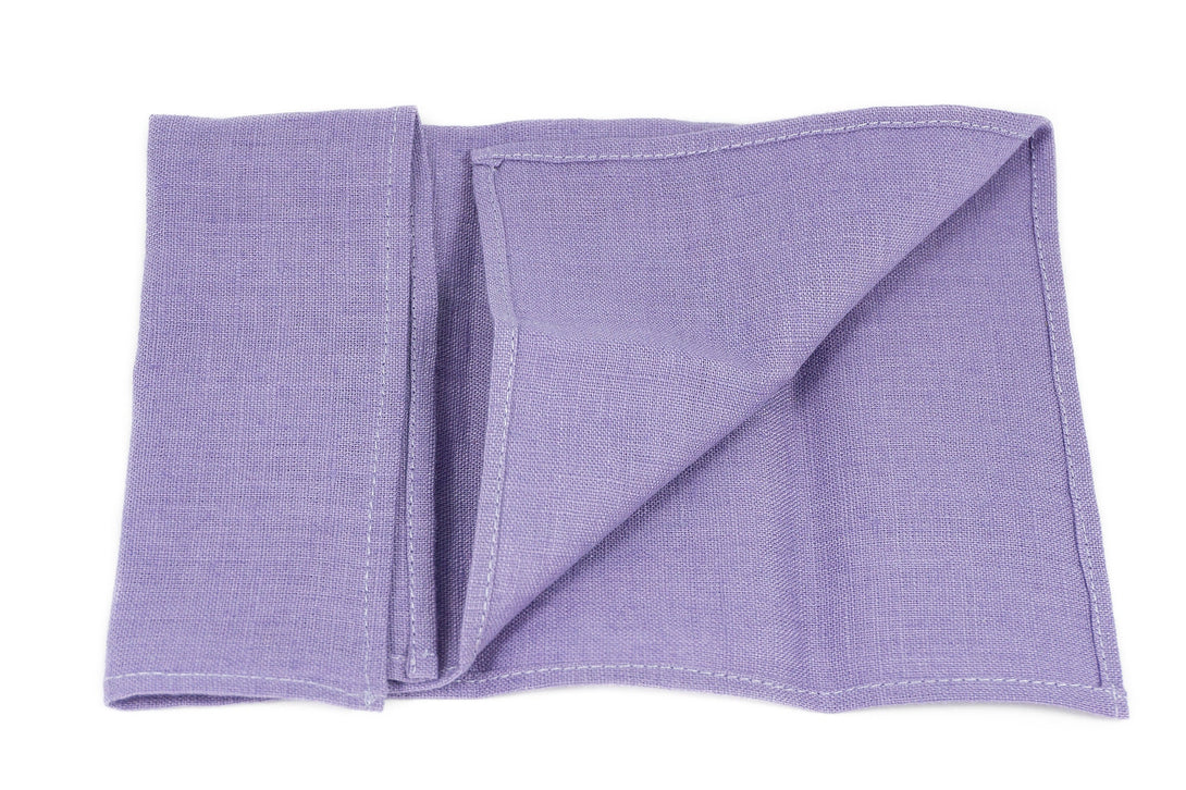 Lavender color linen groomsmen necktie for weddings