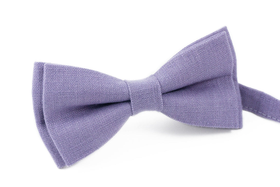 Lavender color wedding bow tie for groomsmen gift from bride