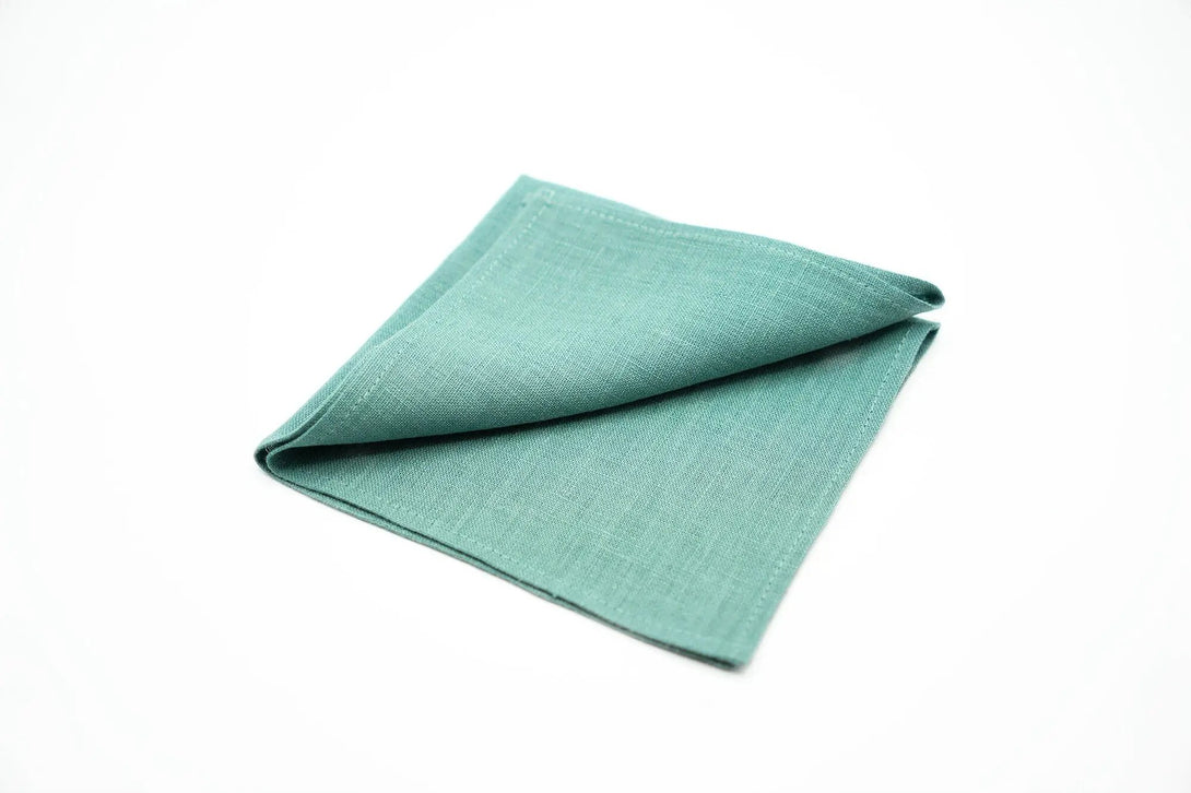 Sea Green linen handmade necktie for man / Unique fathers day gift or anniversary gift for men