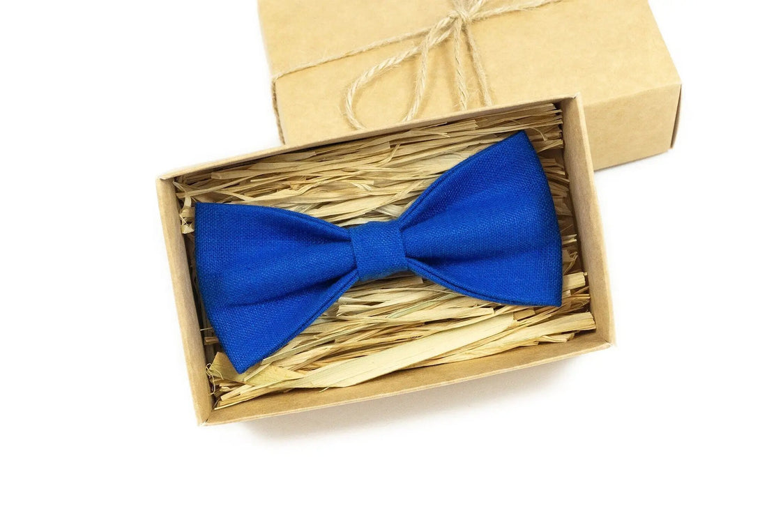 Royal Blue color pre-tied best men ties for wedding / Bow ties for men and toddler baby boys