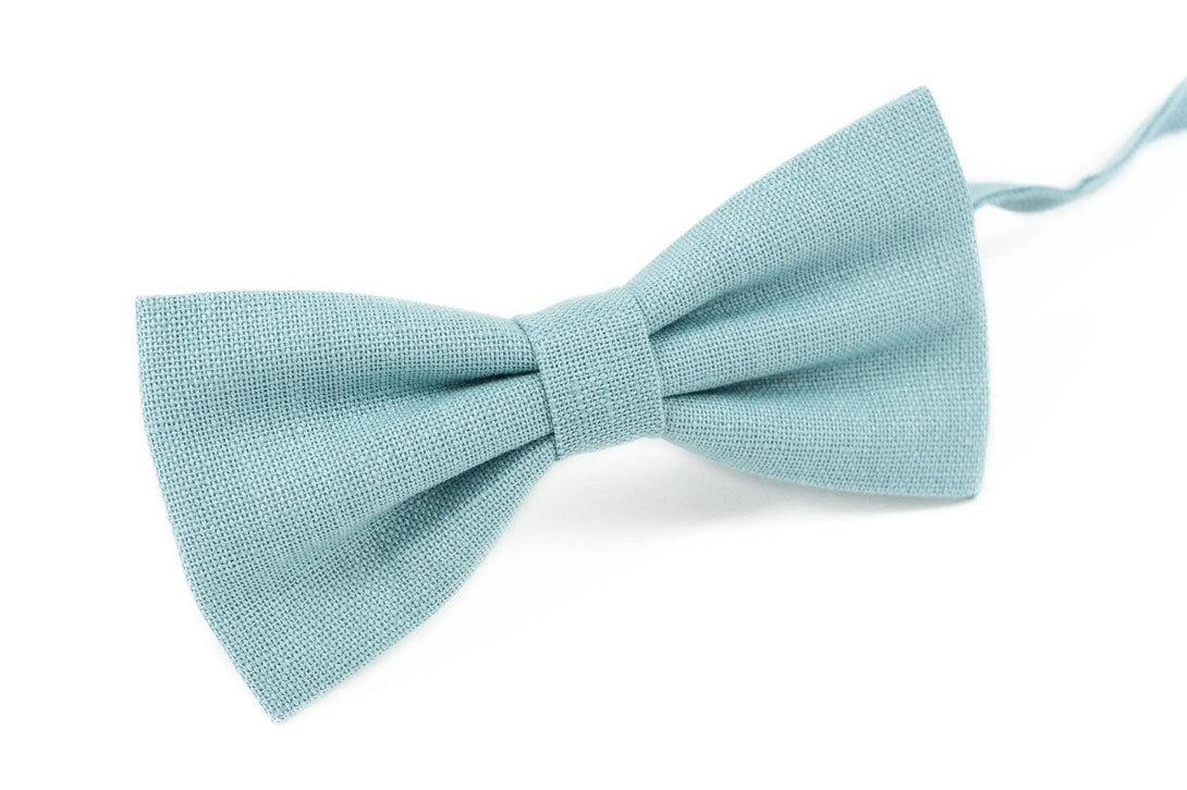 Sea Blue butterfly wedding bow ties for groomsmen proposal gift available with matching handkerchief / Birthday gift for men