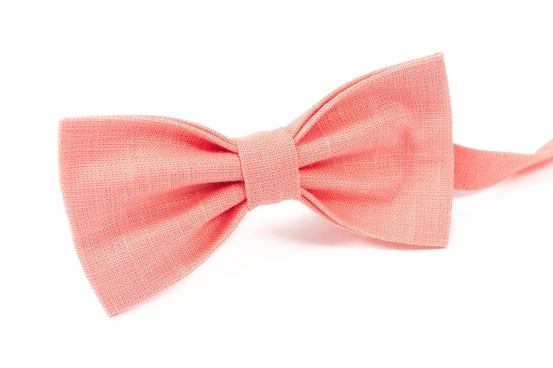 Salmon color pre-tied bow ties for man and toddler boys / Baby shower gift ideas for men