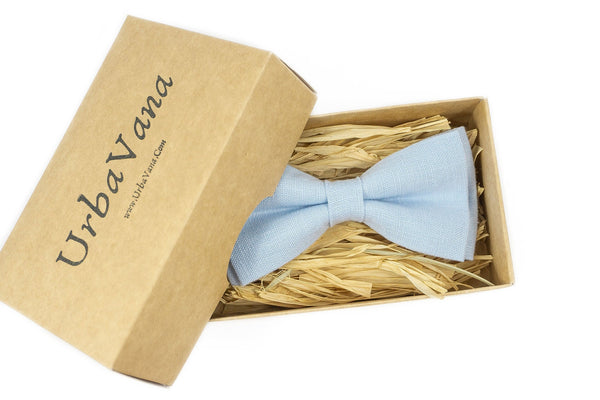 Ice Blue wedding bow ties for groomsmen