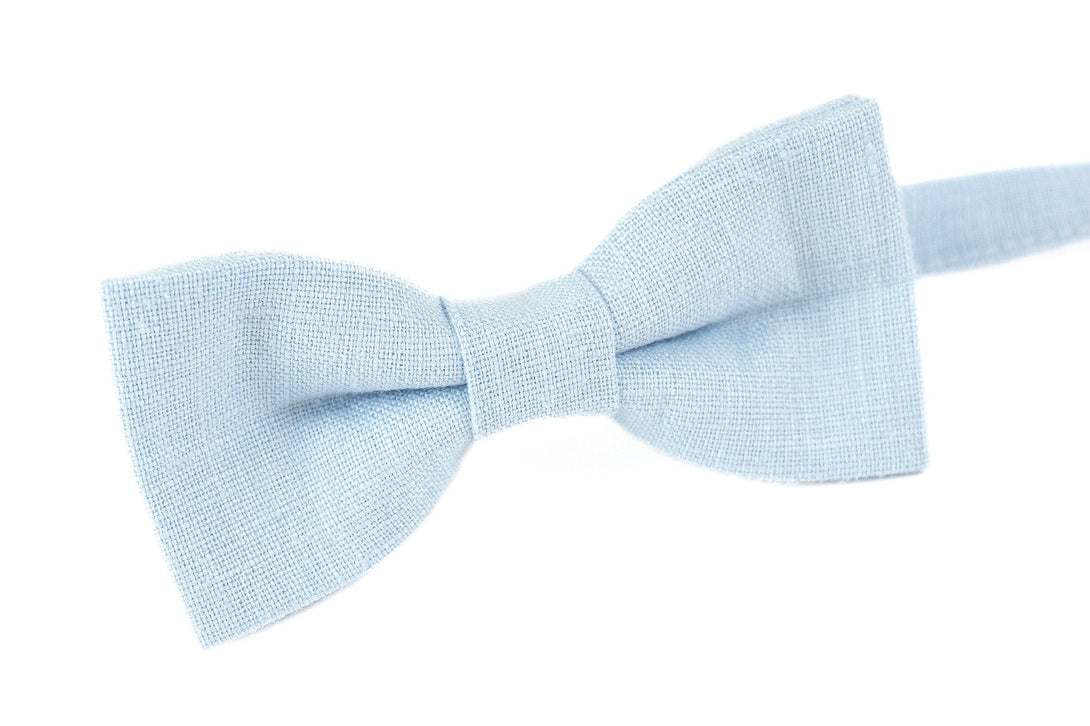 Light Ice Blue men's wedding bow ties for groomsmen - baby boys and kids bow ties for baby shower gift