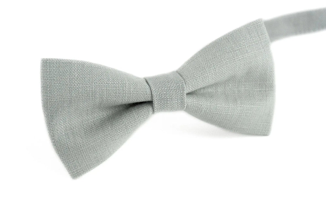 Dusty Gray linen classic best men ties for weddings / Birthday gift for men husband or boyfriend