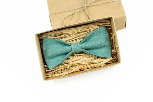 Sea Green color wedding bow tie for groomsmen and groom / Birthday gift for father or husband