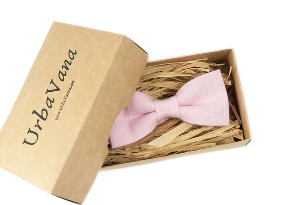 Pink color groomsmen bow tie for weddings