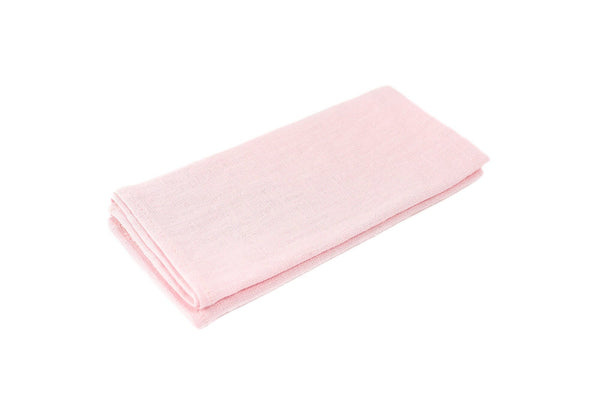 Pink color linen pocket square or handkerchief for men available with matching bow tie or skinny necktie