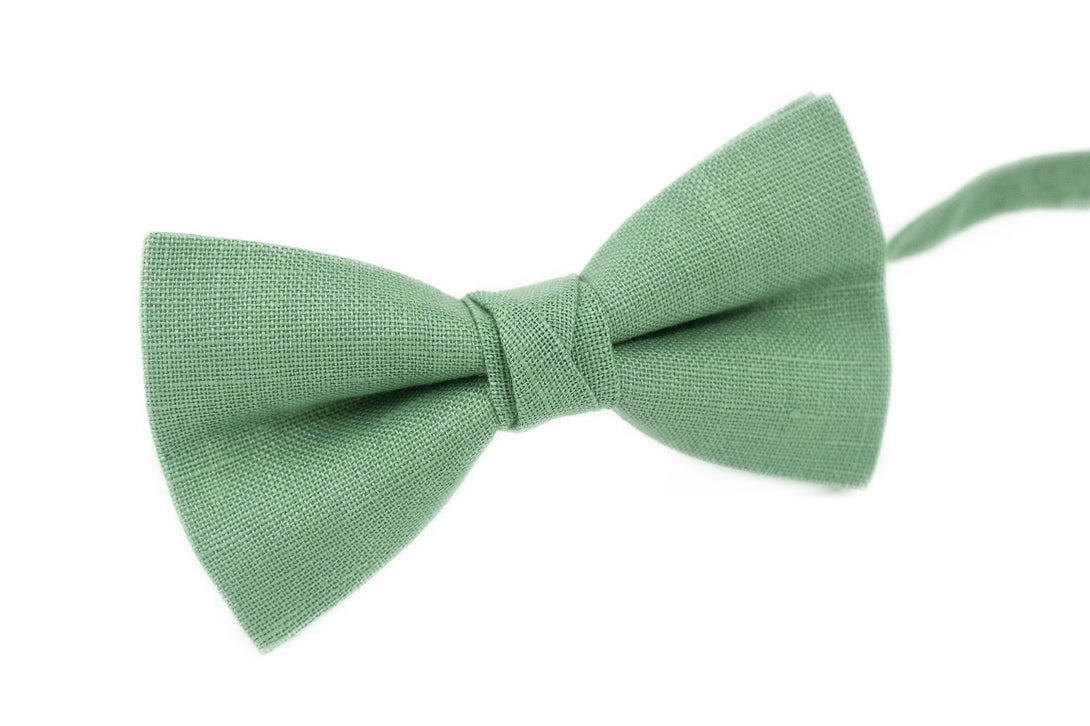 Sage green mens wedding bow tie for groomsmen and groom