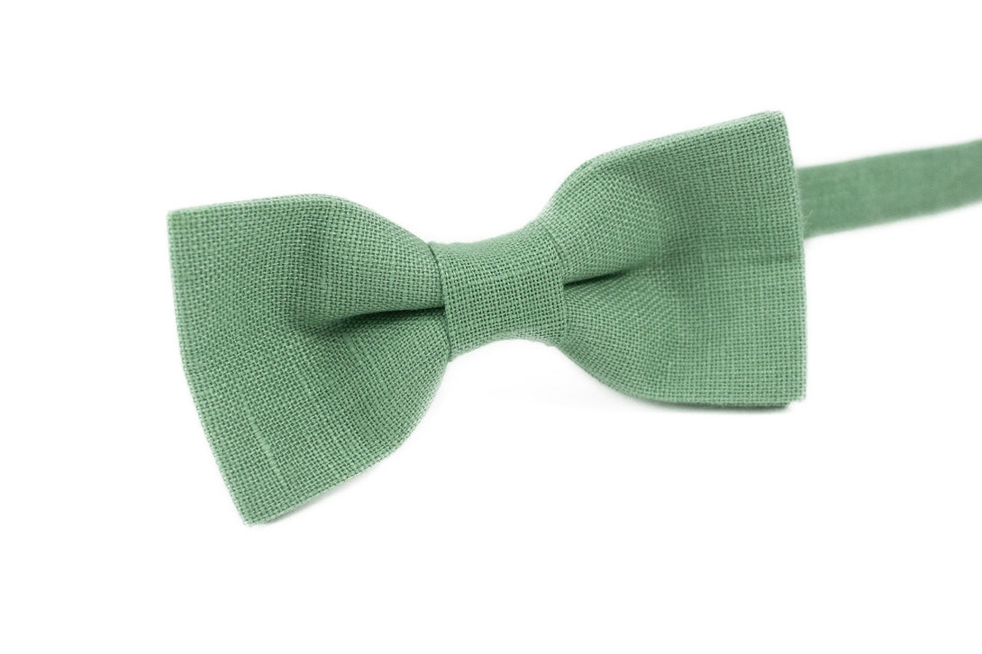 Sage green mens groomsmen bow ties for weddings