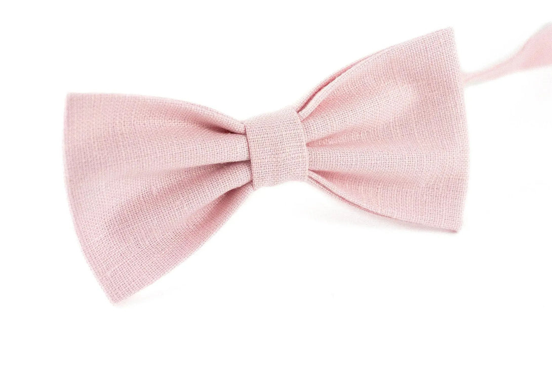 Light pink color pre-tied wedding bow ties for groomsman and ring bearer boys gift / Wedding necktie for groom