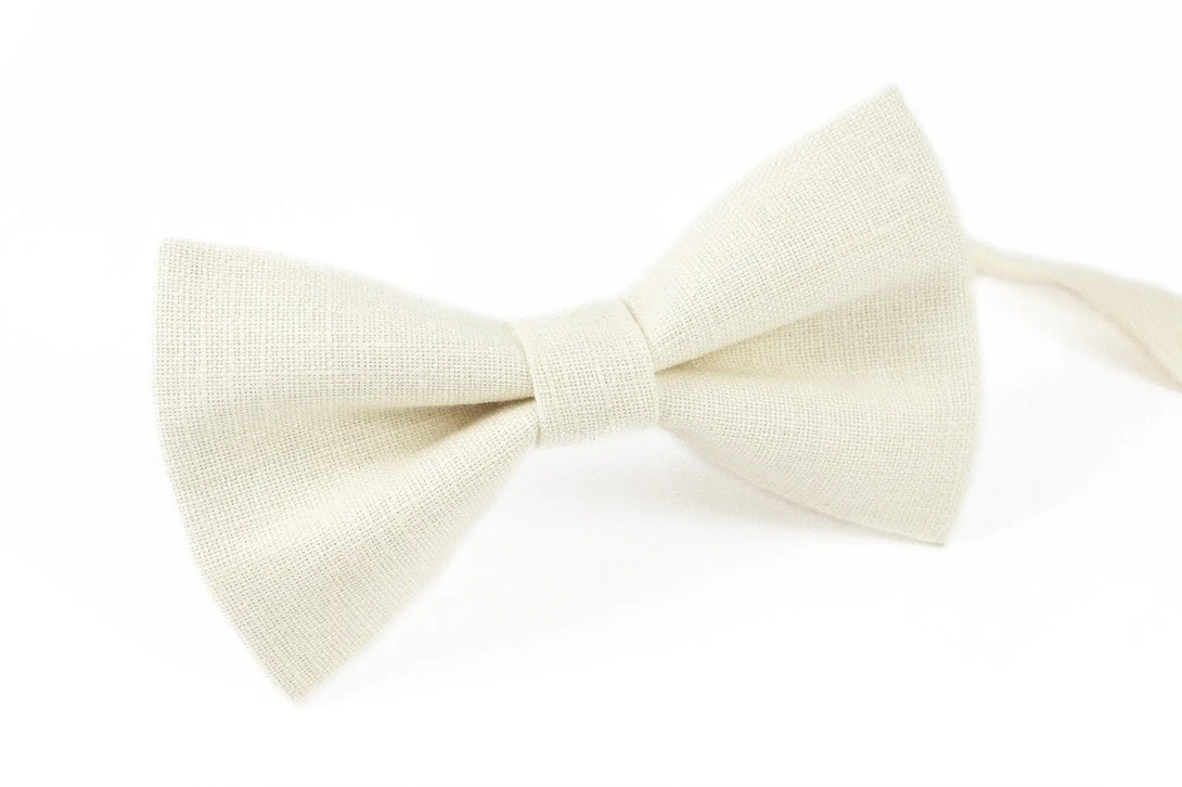 Champagne color wedding bow tie for groomsmen proposal gift / Page boy and ring bearer bow tie