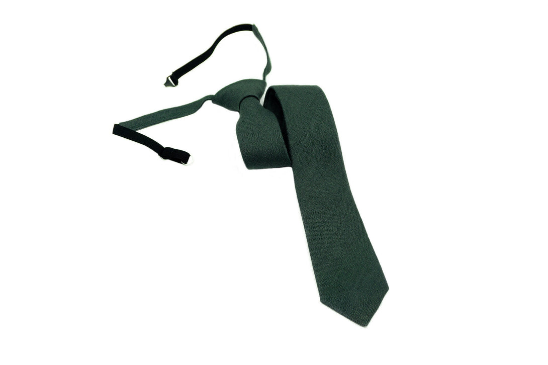 Smoke pine color groomsmen wedding necktie