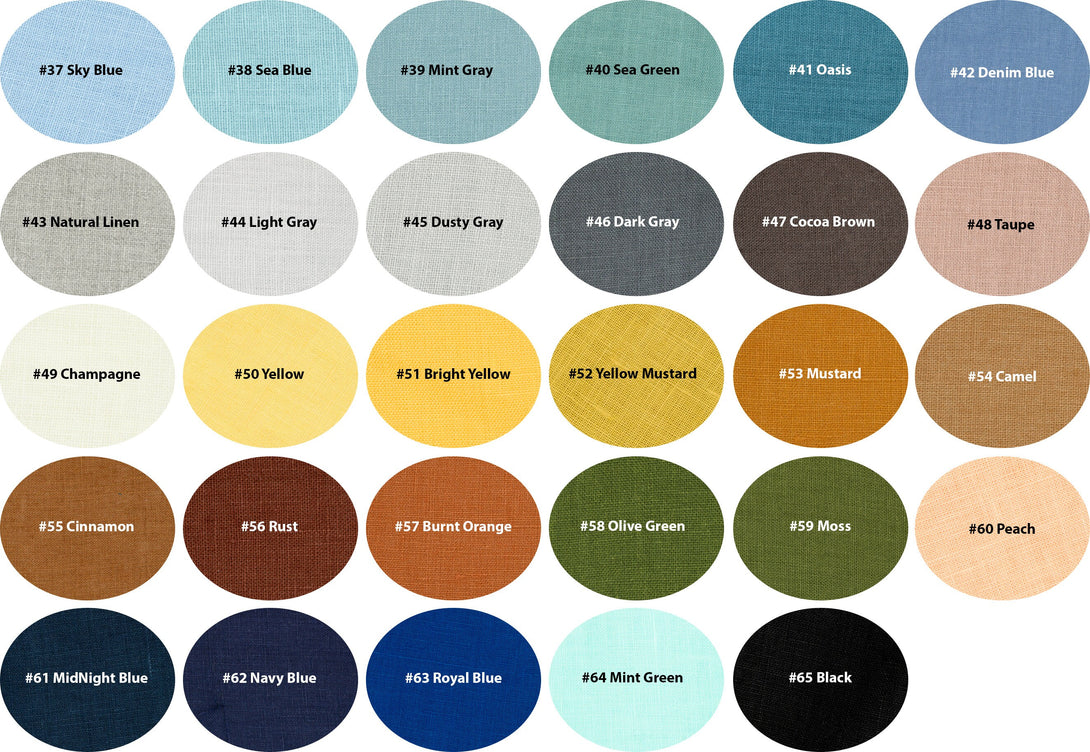 Linen Fabric Samples - Color swatches, Linen fabric samples set for accessories