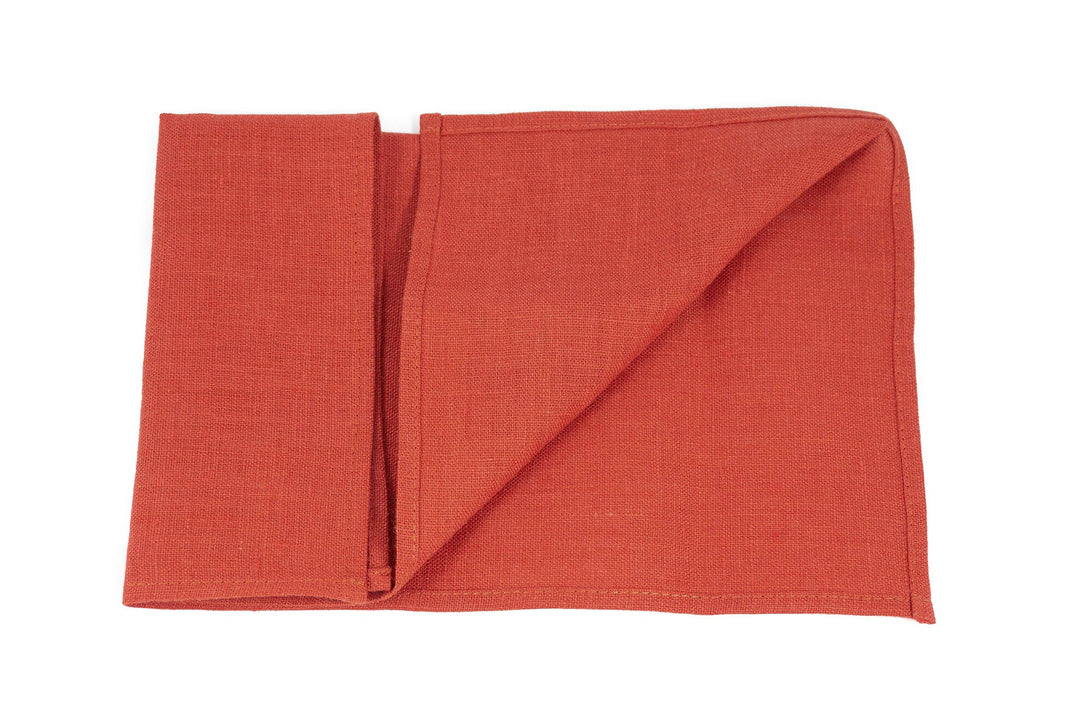 Red Brick color pocket square or handkerchief for men (Red)