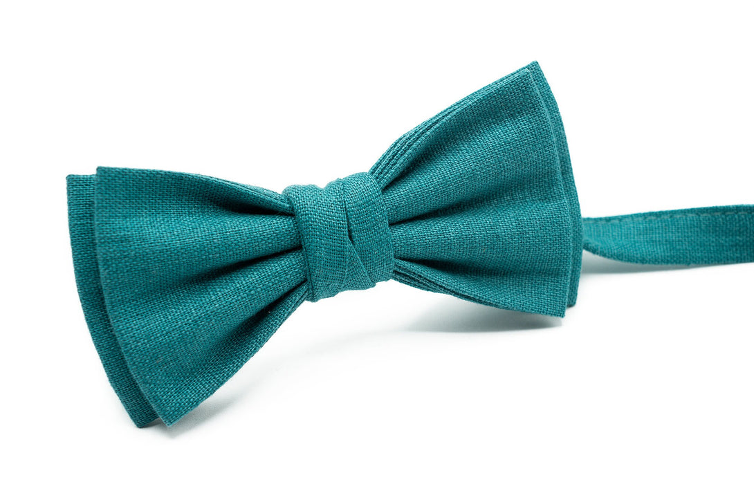 Oasis color pre-tied butterfly bow ties for men and toddler baby boys available with matching pocket square / Oasis color necktie for men