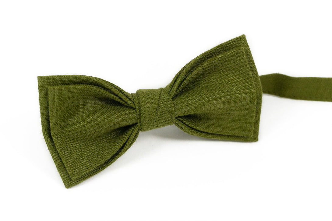 Moss green pre tied butterfly wedding bow ties for groomsmen gifts