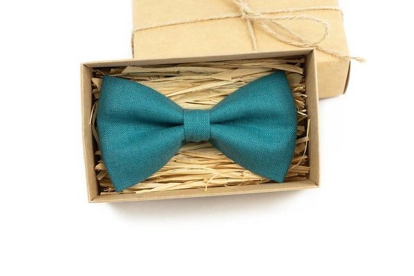 Oasis linen wedding bow tie for groomsmen proposal gift idea / Necktie for man