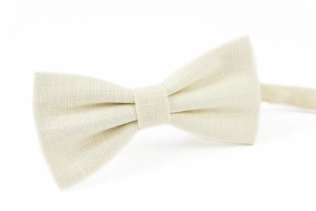 Champagne color wedding bow tie for groomsmen and groom / Bow ties for man and toddler boys available with matching handkerchief