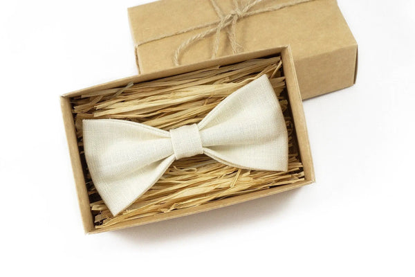 Champagne color bow ties for man and baby toddler boys / Anniversary gift for husband or boyfriend