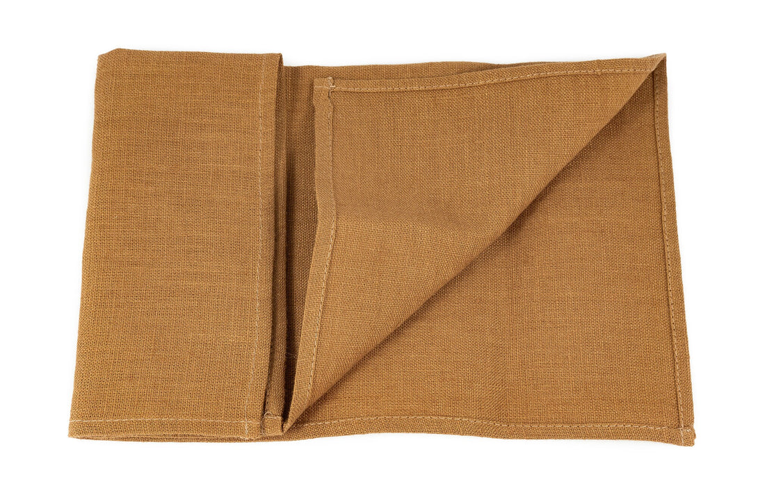 Camel color pocket square or handkerchief for men available with matching bow tie or necktie for man