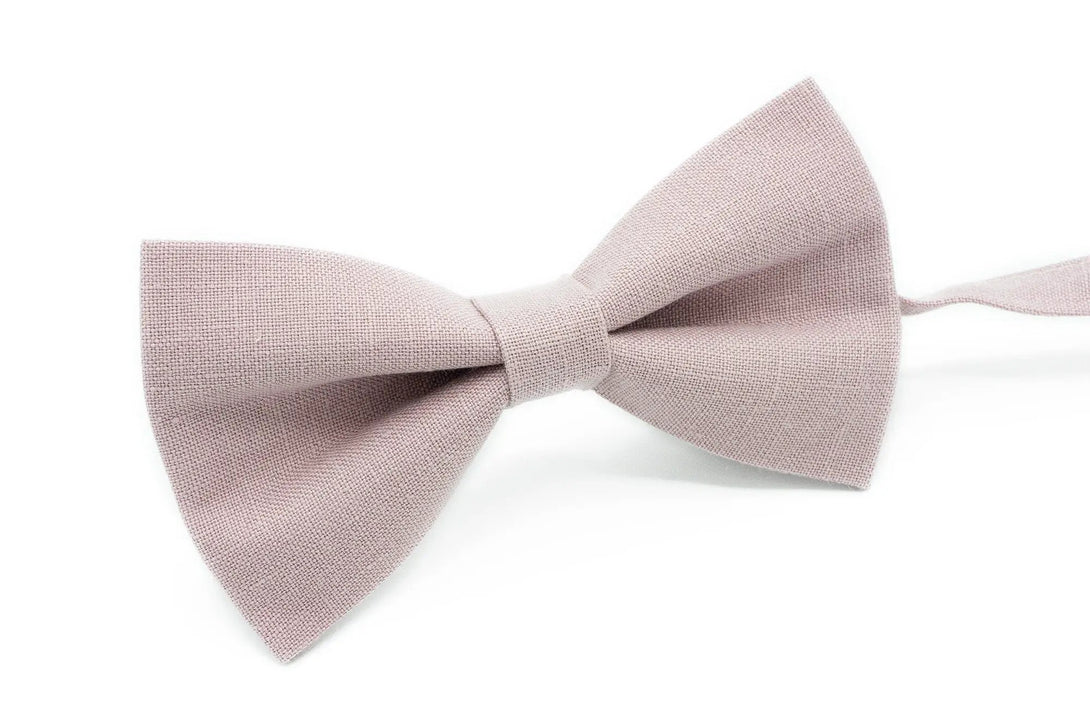 MAUVE color pre-tied wedding bow ties for groomsmen proposal gift and groom available with matching pocket square