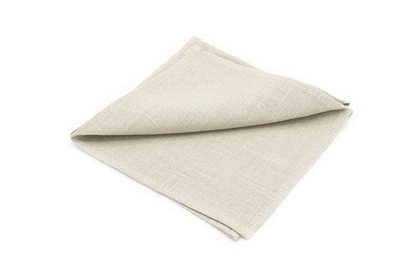 Beige color linen pocket square / handkerchief available with maching wedding necktie for groomsmen proposal gift