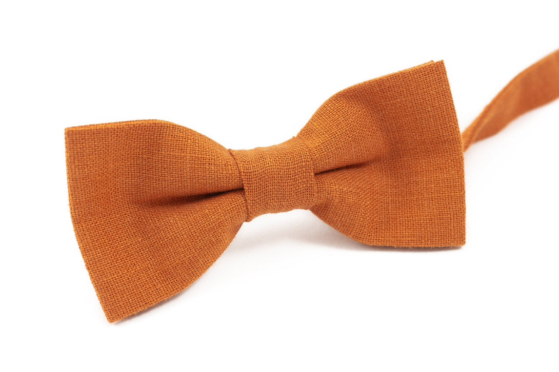 Burnt orange mens wedding bow ties for weddings - ties for men