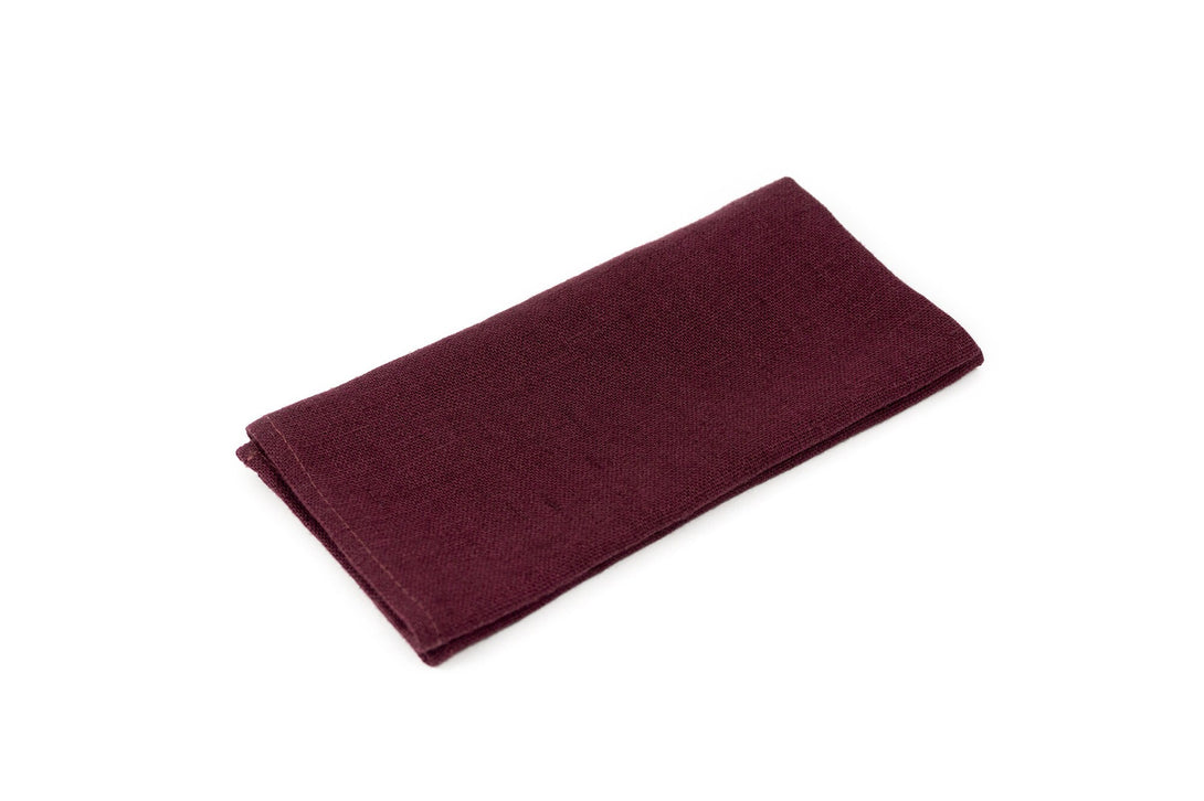 Plum color bow ties for weddings - linen pre-tied groomsmen bow ties