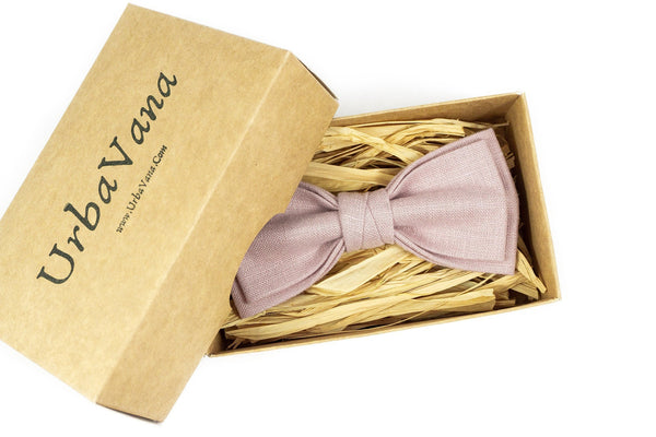 Dusty rose bow ties for wedding