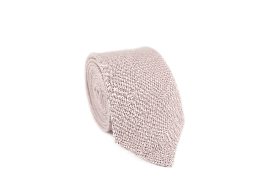 Dusty Rose linen groomsmen ties for weddings