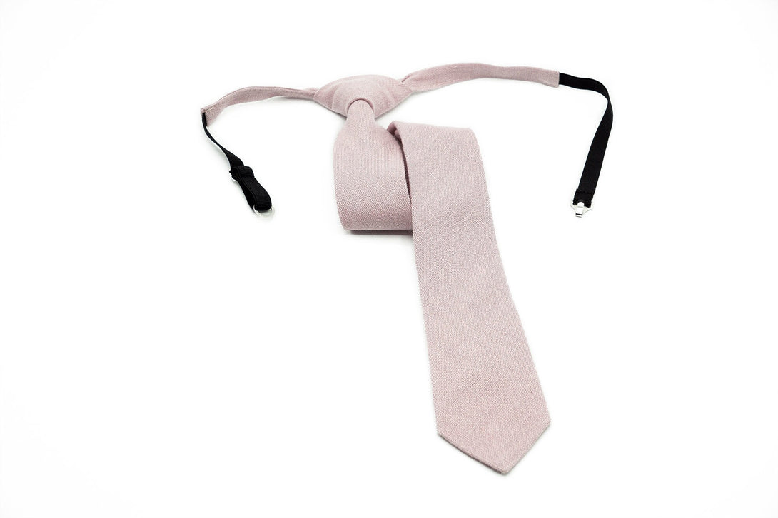 Dusty Rose linen groomsmen ties for weddings