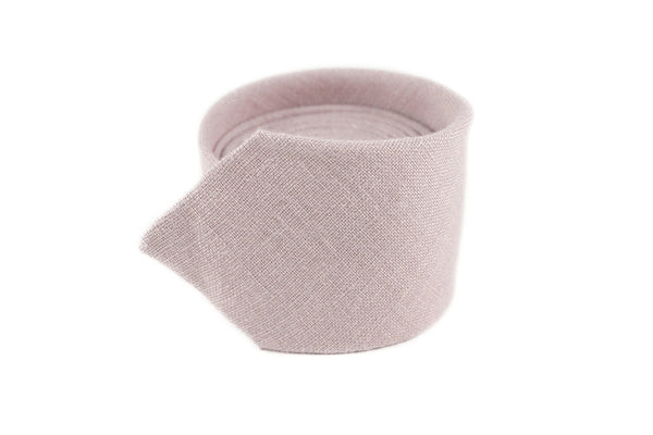 Dusty Rose linen groomsmen ties for weddings