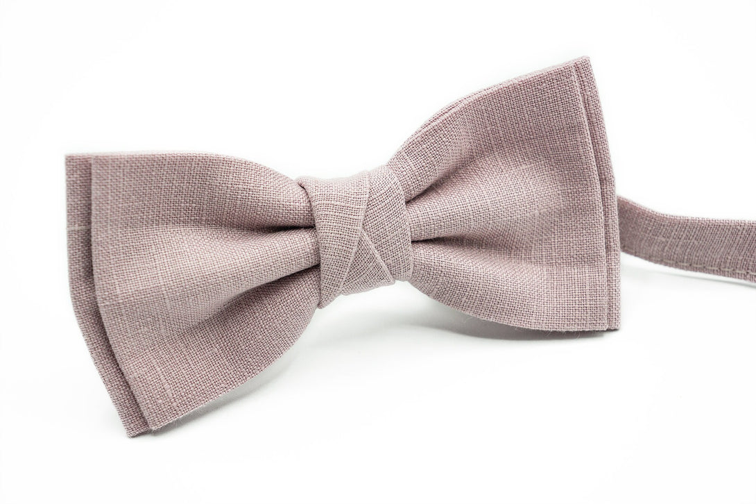 Mauve color pre-tied butterfly bow ties for men and toddler boys / Mauve color groomsmen neckties for summer or spring weddings