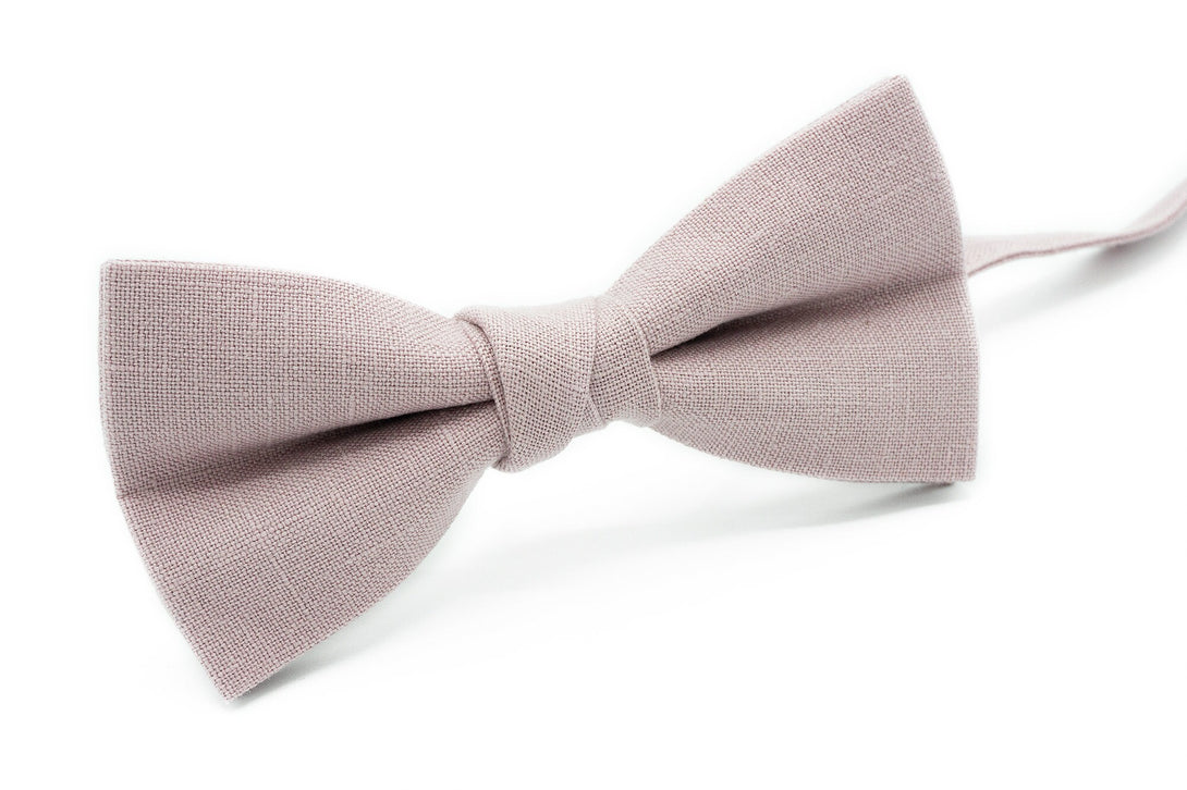 Mauve color pre-tied classic bow ties for weddings