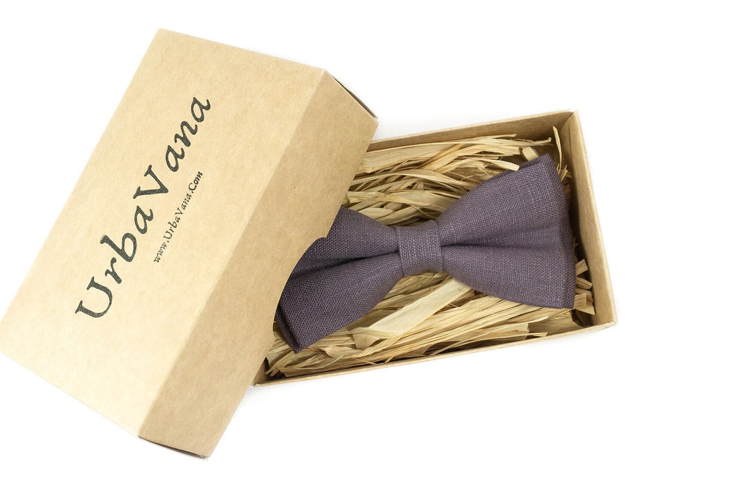 Lilac grey pre-tied classic bow ties - best mens ties