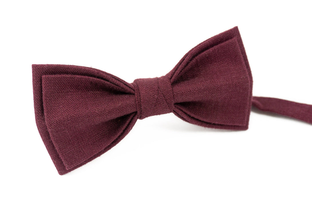 Plum color wedding bow tie for groomsmen gift