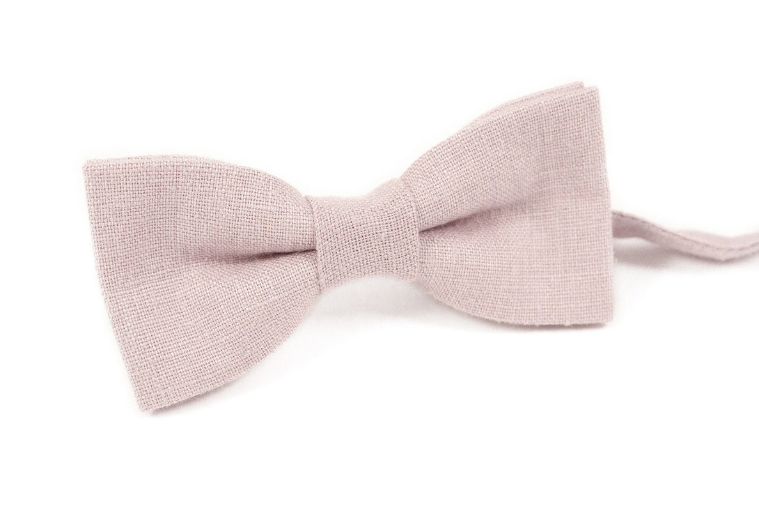 Dusty Rose linen bow ties for men and boys