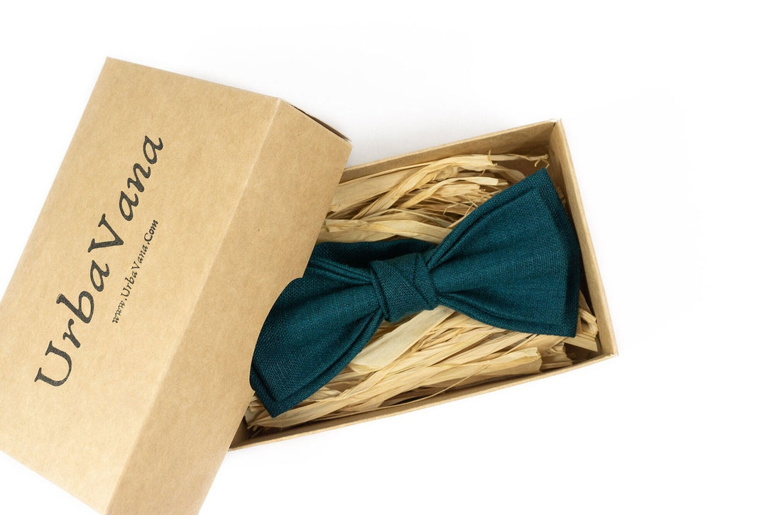 Teal green bow tie for groomsmen and groom gifts