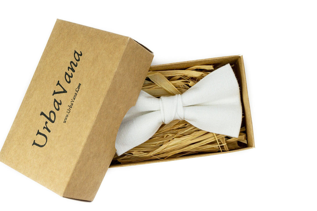 White color bow ties for men and baby boys