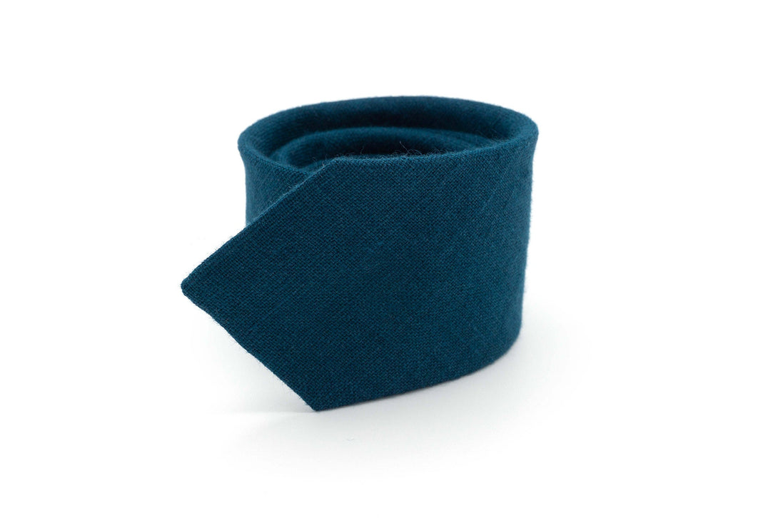 Ink blue linen mens wedding bow ties for groomsmen