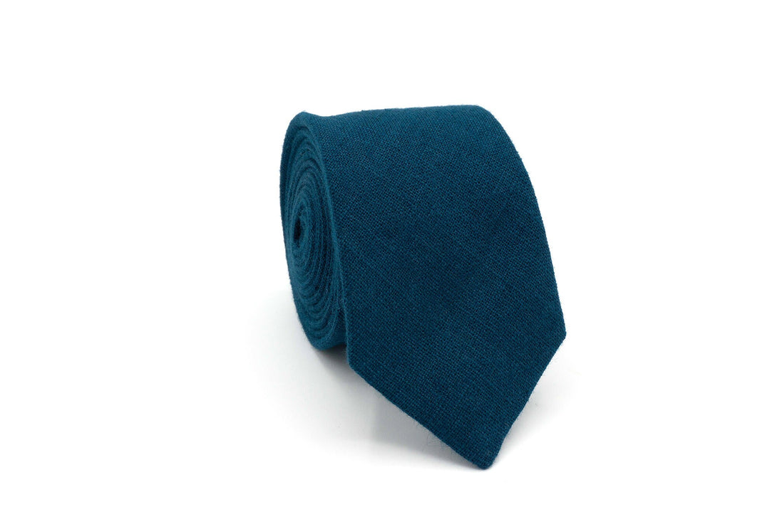 Ink blue linen best men ties for summer weddings