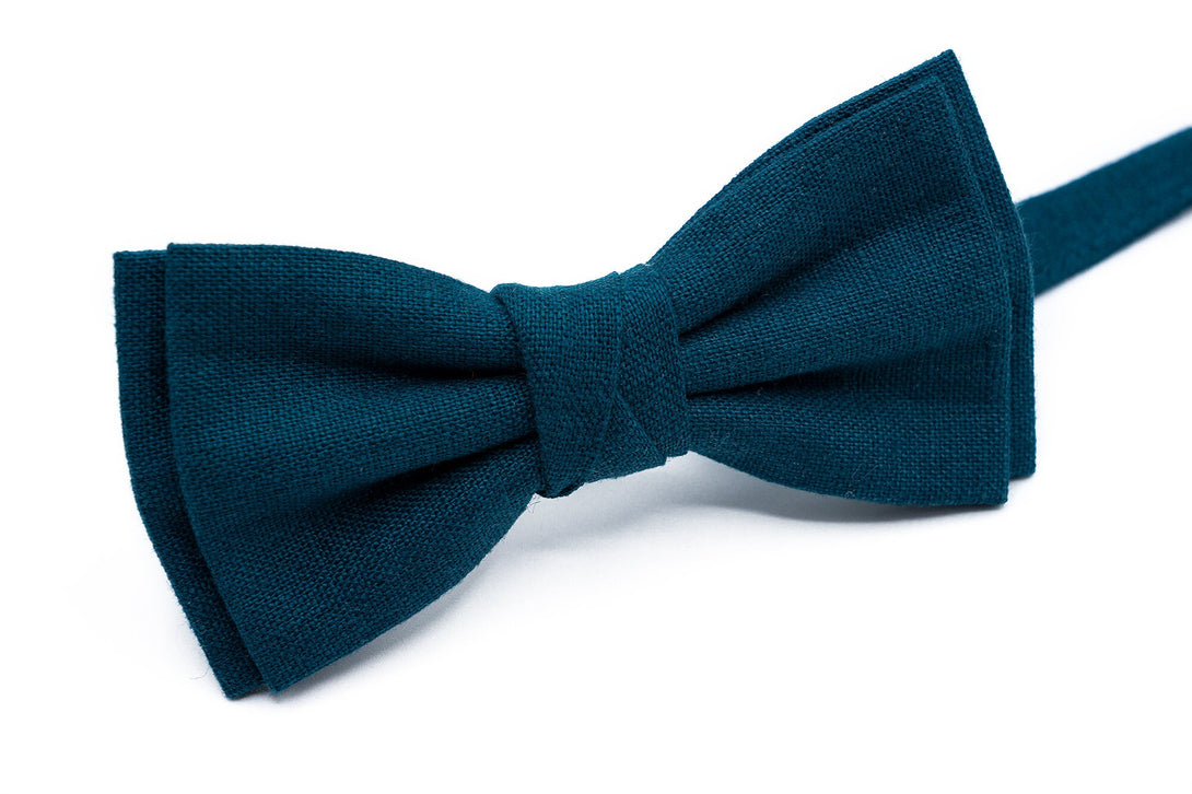 Ink blue color butterfly bow ties for weddings - Ink blue neckties for groomsmen proposal gift and toddler boys bow ties