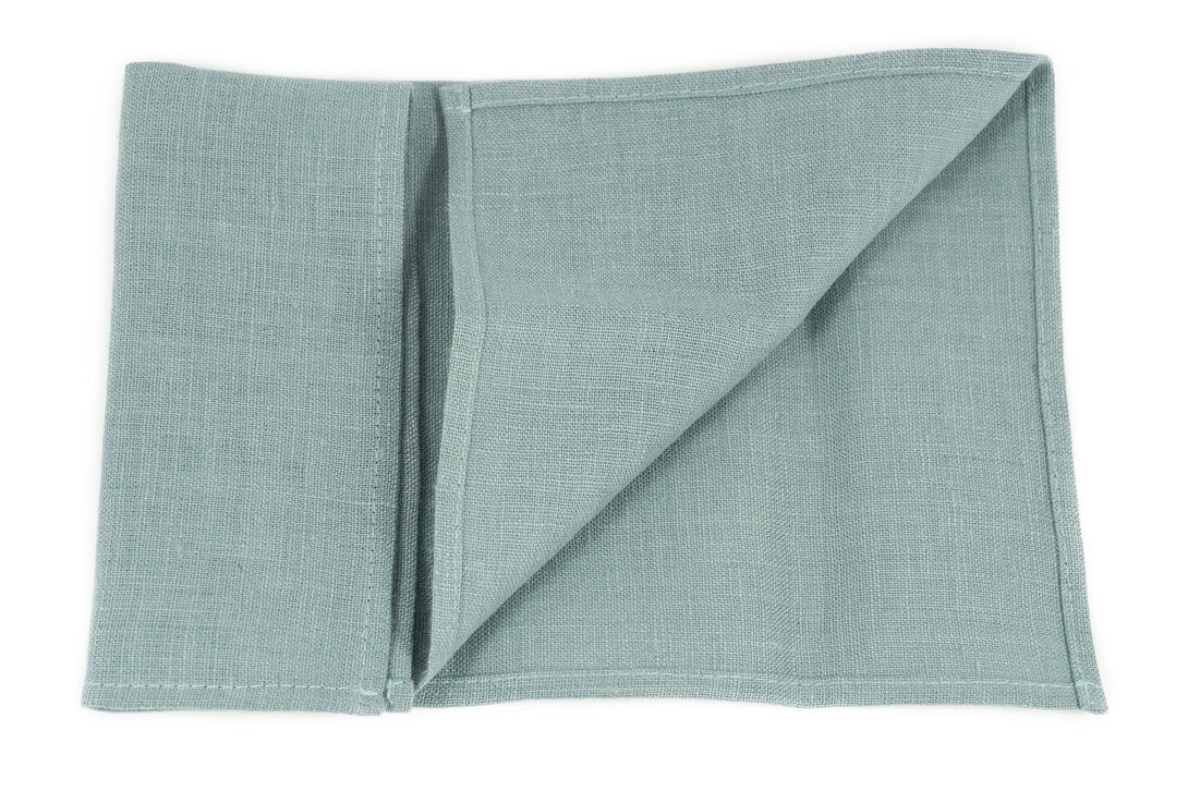 Mint Gray pretied linen ties for men