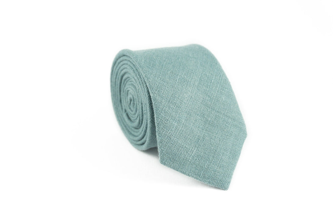 Mint Gray linen classic mens bow ties for groomsmen gift