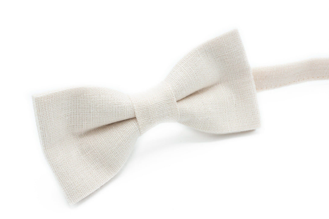 Ivory pre-tied bow ties for weddings